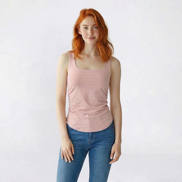 Juniors Love Tree Square Neck Tank Top